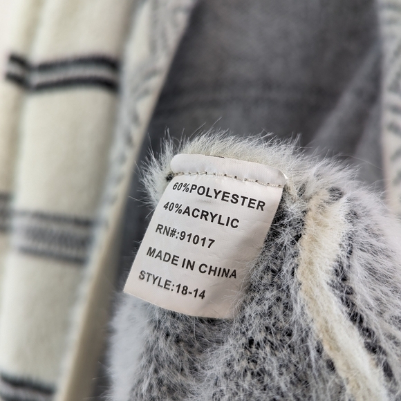 Anthropologie Solitaire Sweater Womens Small Blue Striped Cardigan Eyelash Long - Picture 9 of 14